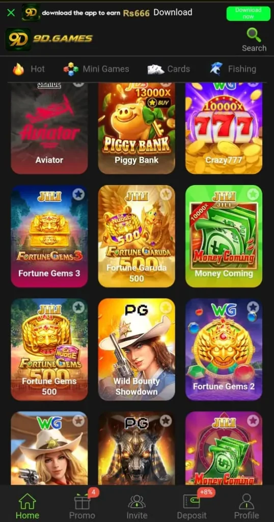 9D game interface