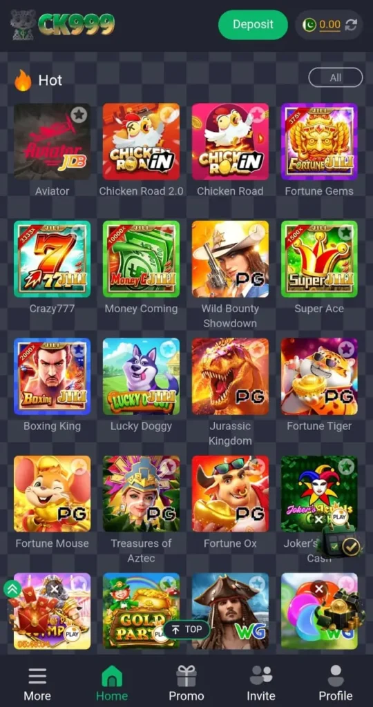 CK999 game interface