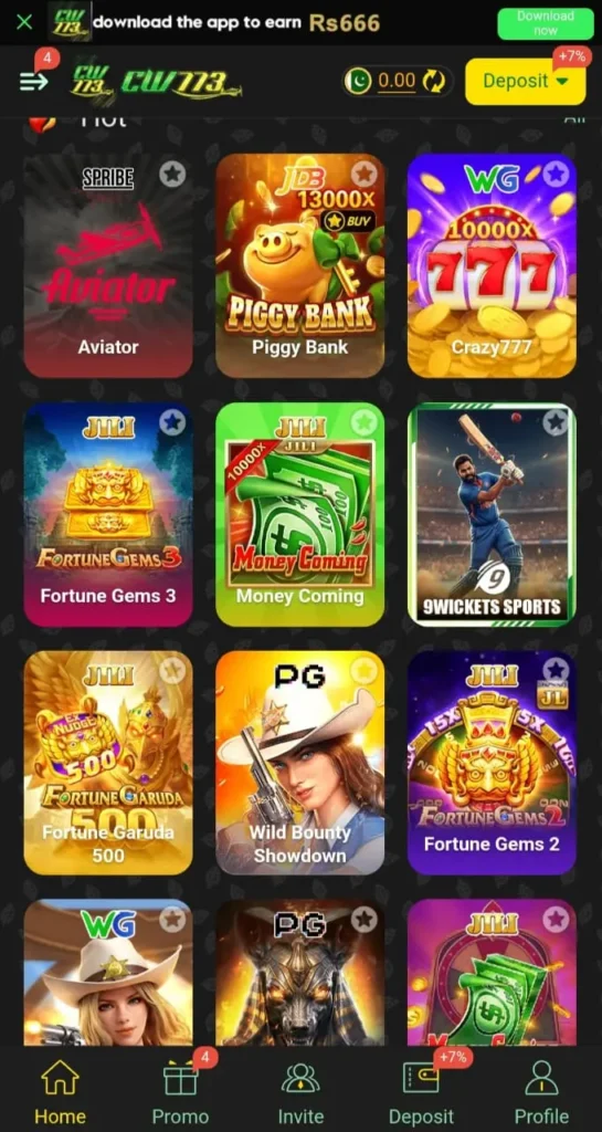 cw773 game interface