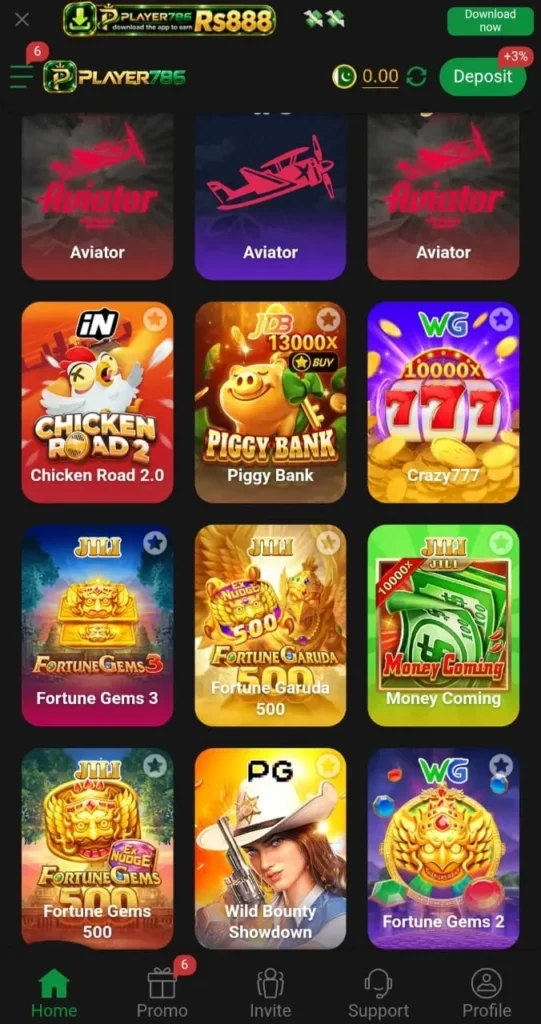 player786 game interface